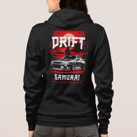 JDM Car - Drift Samurai - Japan Drift Racing Hoodie (Rückseite)