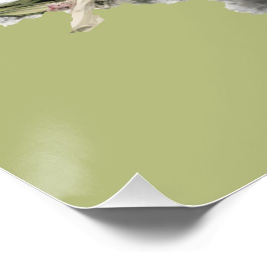 JDM car with Japanese landscape on background Poster (Ecke)