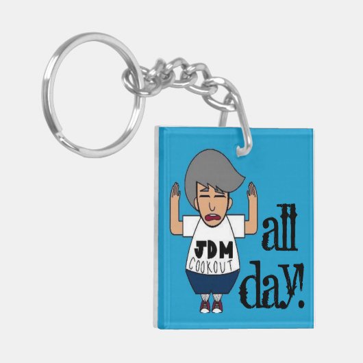 JDM Cookout: "Warum so USDM?" Schlüsselkette Schlüsselanhänger (Vorderseite links)