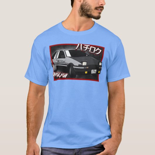 JDM Drift Anime Manga Auto Hachiroku lustig T-Shirt (Vorderseite)