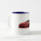 JDM Engine Blueprint Schematics Mechanic Gearhead Zweifarbige Tasse (Vorderseite Links)