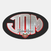 JDM Fuckus Ruckus Ovaler Aufkleber (Vorderseite)