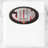 JDM Fuckus Ruckus Ovaler Aufkleber (Tasche)