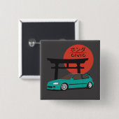 JDM Hatch Legend Torii Sunset Street Culture Button (Vorne & Hinten)