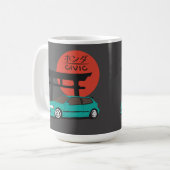 JDM Hatch Legend Torii Sunset Street Culture Kaffeetasse (Vorderseite Links)
