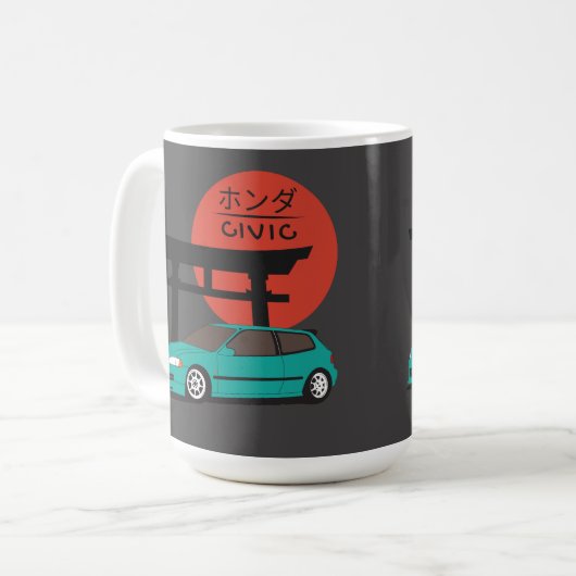JDM Hatch Legend Torii Sunset Street Culture Kaffeetasse (Vorderseite Links)
