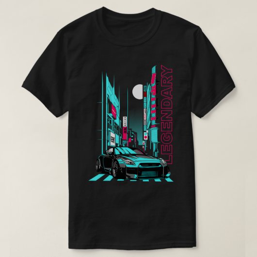 JDM Japanischer Tokio Racecar Tuning Car T-Shirt (Design vorne)