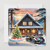 JDM Joyride: Frohe Weihnachtsgrüße Feiertagskarte (Vorderseite)