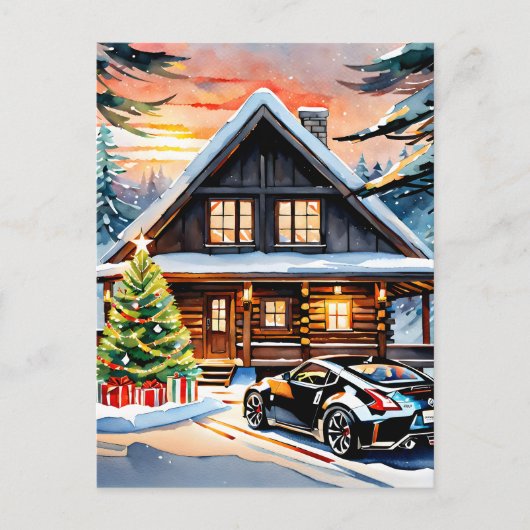 JDM Joyride: Frohe Weihnachtsgrüße geklappt Feiertagspostkarte (Vorderseite)