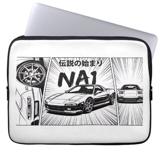 JDM NSX NA1 Manga-Stil Laptop-Hülle Laptopschutzhülle (Vorderseite)