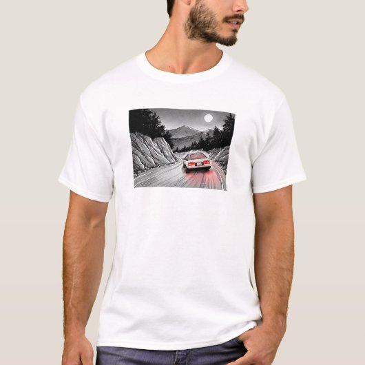 JDM Panda Manga-Stil Bergdrift T-Shirt (Vorderseite)