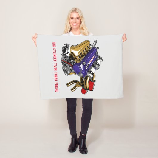 JDM SIX-CYLINDER TURBO MOTOR FLEECEDECKE (Beispiel)