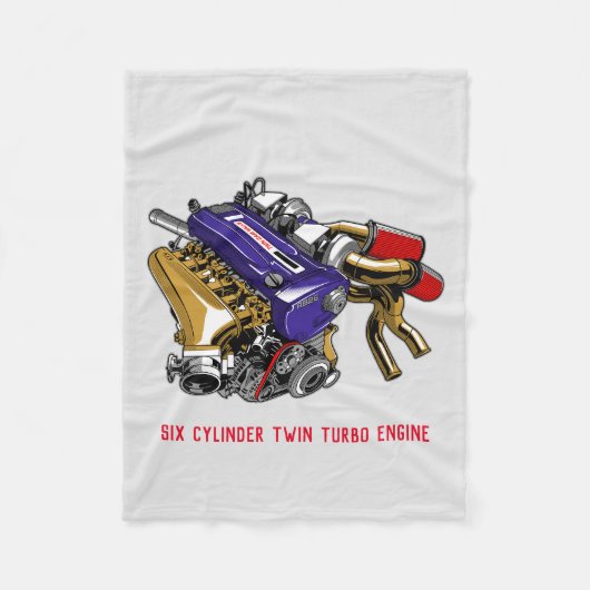 JDM SIX-CYLINDER TURBO MOTOR FLEECEDECKE (Vorderseite)