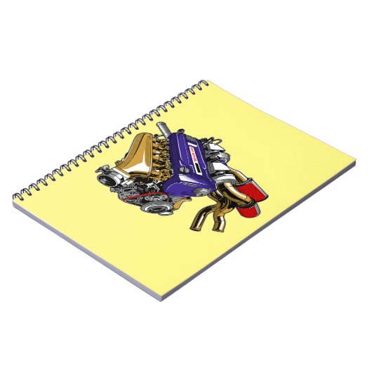 JDM SIX-CYLINDER TURBO MOTOR NOTIZBLOCK (Linke Seite)