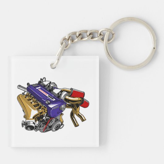 JDM SIX-CYLINDER TURBO MOTOR SCHLÜSSELANHÄNGER (Rückseite)