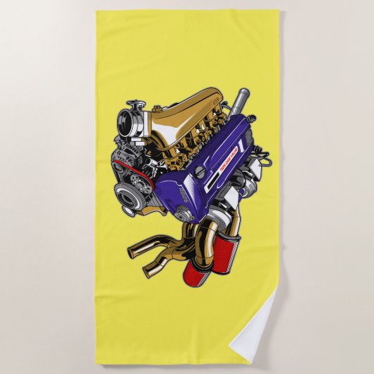 JDM SIX-CYLINDER TURBO MOTOR STRANDTUCH (Vorderseite)