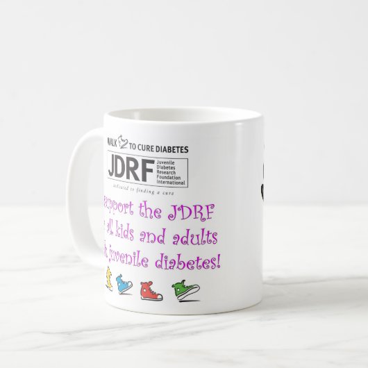 JDRF - Schweine sind wertvolle Tasse (Vorderseite Links)