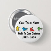 JDRF Weg-Teamknopf 2009 Button (Vorne & Hinten)