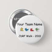 JDRF Weg-Teamknopf 2010 Button (Vorne & Hinten)