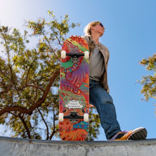 JDS Farbige Drachen Skateboard (Außenbereich 1)