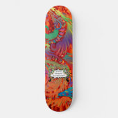 JDS Farbige Drachen Skateboard (Vorderseite)