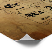 Je alte Periodentafel Poster (Ecke)