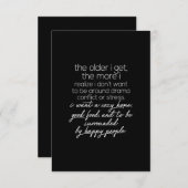 Je älter ich bin, desto mehr wird mir bewusst dankeskarte (Vorne/Hinten)