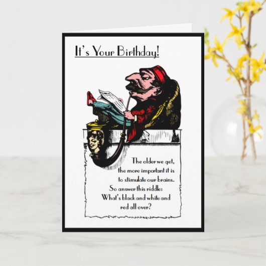 Je älter wir werden... karte (Gelbe Blume)