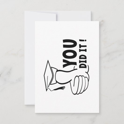 Je bent geslaagd of je hebt het gehaald, diploma karte (Vorderseite)