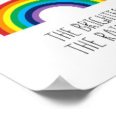 Je best der Sturm, desto heller der Regenbogen Poster (Ecke)
