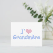 Je coeur Grandmère Postkarte (Stehend Vorderseite)