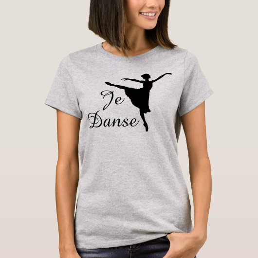 Je Danse Ballett (ich tanze) T-Shirt (Vorderseite)