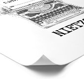 Je höher wir SOAR Philosophie zitieren NIETZSCHE Poster (Ecke)