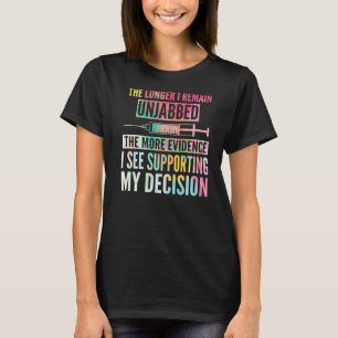 Je länger ich ungestört bleibe, desto mehr Beweise T-Shirt