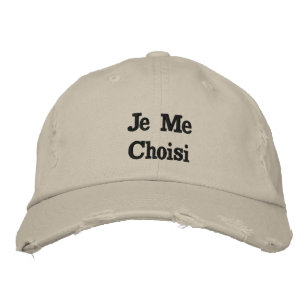 ""Je Me Choisi" Casquette Baseball avec Citation Bestickte Baseballkappe
