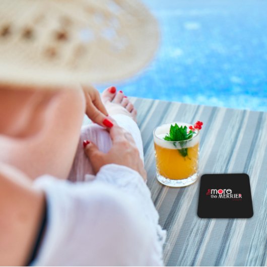 Je mehr das bessere Zitat der Unternehmensführung Rechteckiger Pappuntersetzer