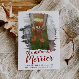 Je mehr das Foto der reinen Schwangerschaft rot ge Feiertagskarte