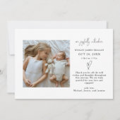 Je mehr das glühende Weihnachtsgeburt zum Foto wir Ankündigung (Rückseite)