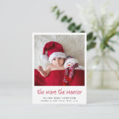 Je mehr das glühende Weihnachtsgeburt zum Foto wir Ankündigungspostkarte (Stehend Vorderseite)