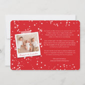 Je mehr das Merrier 3 Foto Moderne Ferien Geburt Ankündigung (Rückseite)