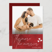 Je mehr das Merrier New Baby Foto Weihnachten (Vorne/Hinten)