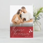 Je mehr das Merrier New Baby Foto Weihnachten (Stehend Vorderseite)