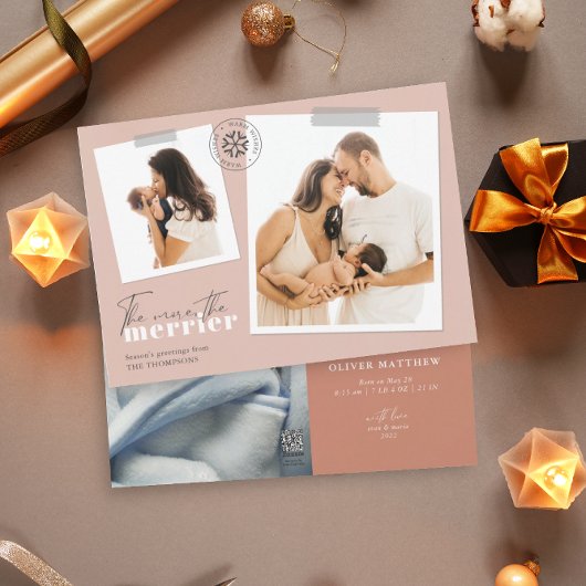 Je mehr das Merrier Rust Geburt Ankündigung Foto