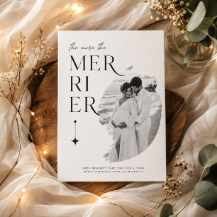 Je mehr, desto besser künstlerische Weihnachts-Sch Feiertagskarte