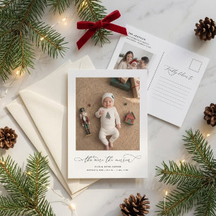 Je mehr desto besser Neue Baby-Weihnachts-Postkart Feiertagspostkarte