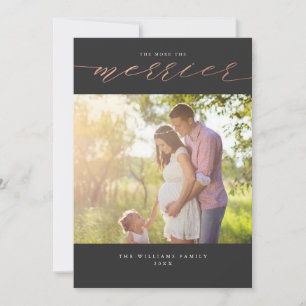 Je mehr desto besser Weihnachtsfotokarten Feiertagskarte