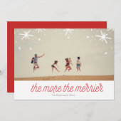 Je mehr desto fröhlicheres feiertagskarte (Vorne/Hinten)