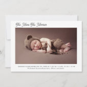 Je mehr die Feiertage ankündigen Ankündigung (Vorderseite)