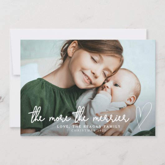 Je mehr die heitere Weihnachtsankündigung Ankündigung (Vorderseite)