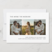 Je mehr die Merrier Christmas Baby Ankündigung (Vorderseite)